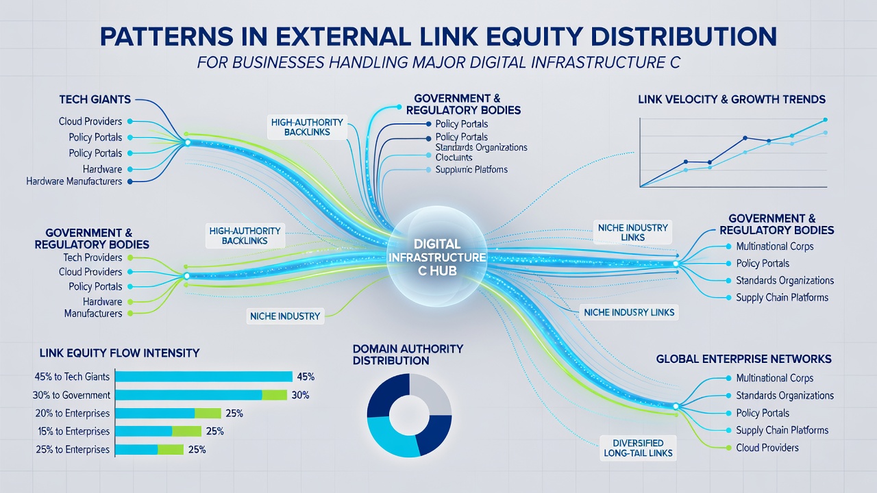 Visualization of link equity redistribution metrics following enterprise platform updates